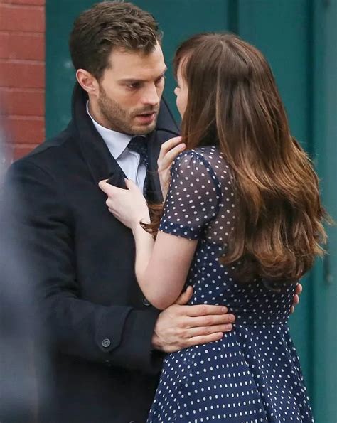 dakota johnson breasts|Dakota Johnson goes topless as she films raunchy Fifty Shades scenes.